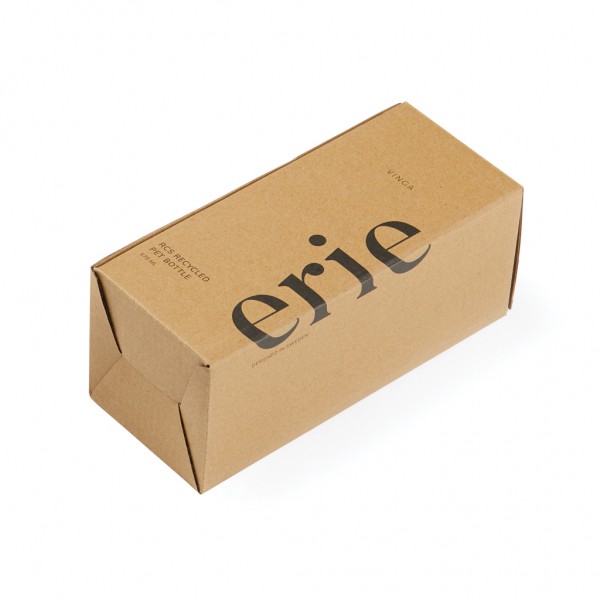 VINGA Erie 575ml Flasche aus RCS recyceltem PET, schwarz