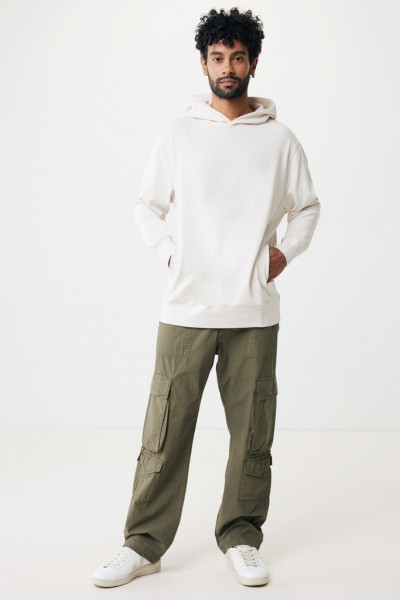 IQONIQ Yengo Hoodie mit Seitentaschen aus rec. Baumwolle, ivory white XS