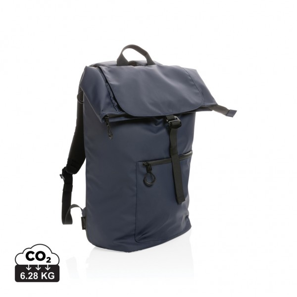 Impact AWARE™ RPET wasserabweisender 15.6` Laptop-Rucksack, navy blau