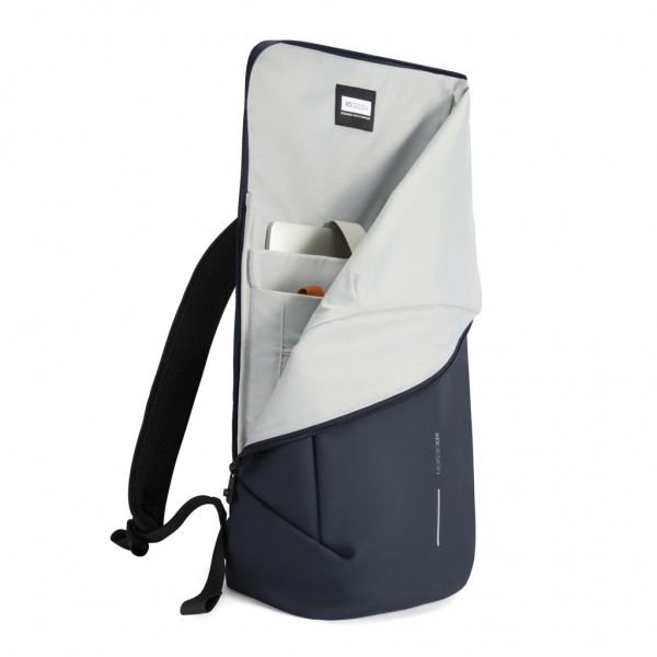 Urban wasserabweisender Flap-Top Rucksack, navy blau