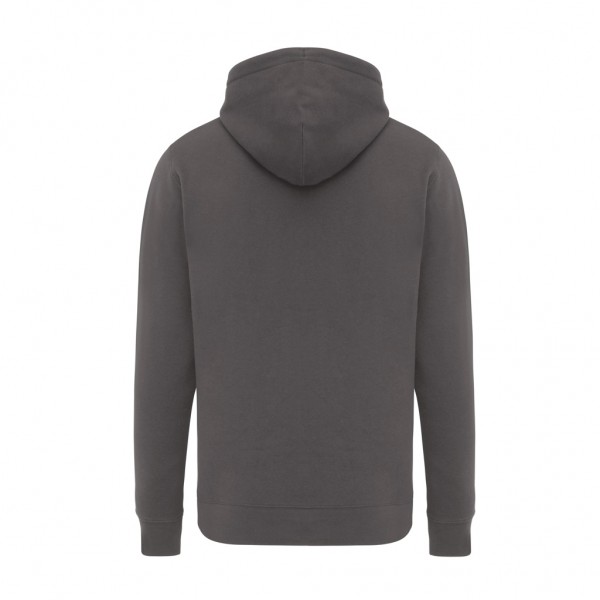 IQONIQ Rila Lightweight Hoodie aus recycelter Baumwolle, anthrazit XXS