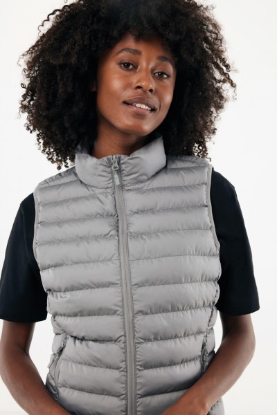 IQONIQ Meru Damen Bodywarmer aus recyceltem Polyester, Silbergrau XXL