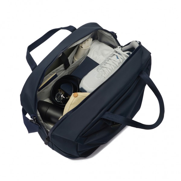 Urban wasserabweisende Wochenendtasche, navy blau
