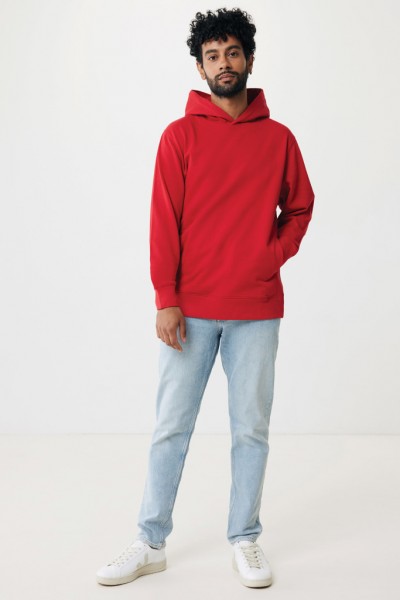 IQONIQ Yengo Hoodie mit Seitentaschen aus rec. Baumwolle, rot M
