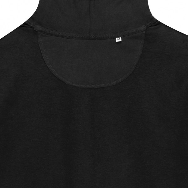 IQONIQ Abisko Zip-Kapuzenpullover aus recycelter Baumwolle, schwarz XS