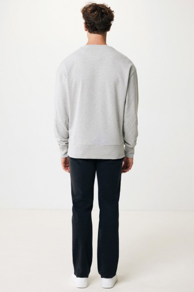 IQONIQ Kruger Relax-Rundhals-Sweater aus recycelt. Baumwolle, heather grey XS