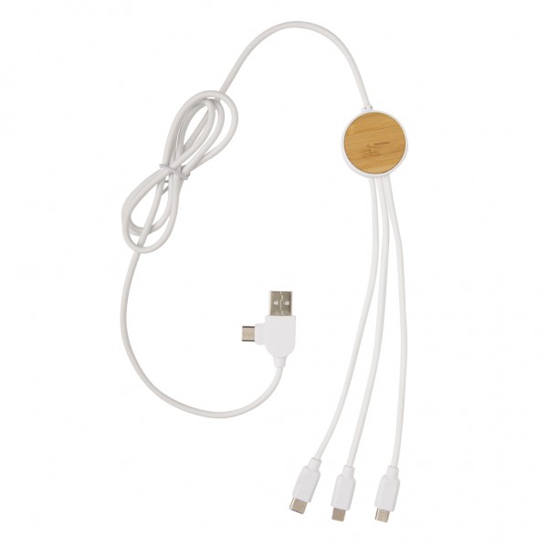 Ontario 1,2m 6-in-1 Ladekabel, weiß