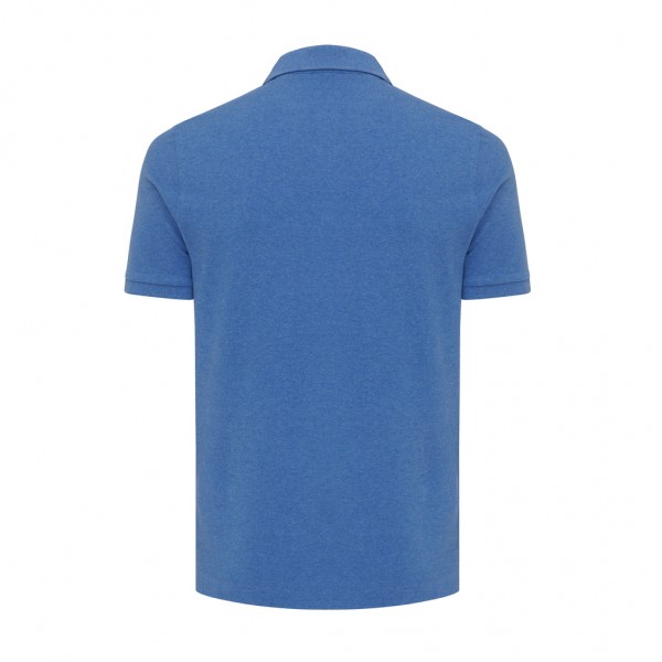 IQONIQ Yosemite Piqué-Poloshirt aus recycelter Baumwolle, heather blue XXS