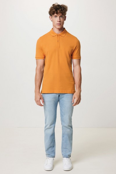 IQONIQ Yosemite Piqué-Poloshirt aus recycelter Baumwolle, sundial orange M