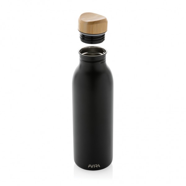 Avira Alcor 600ml Wasserflasche aus RCS rec. Stainless-Steel, schwarz