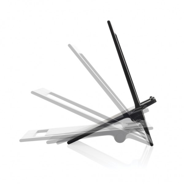 SnapStand faltbarer Telefonständer aus RCS recyceltem ABS, schwarz