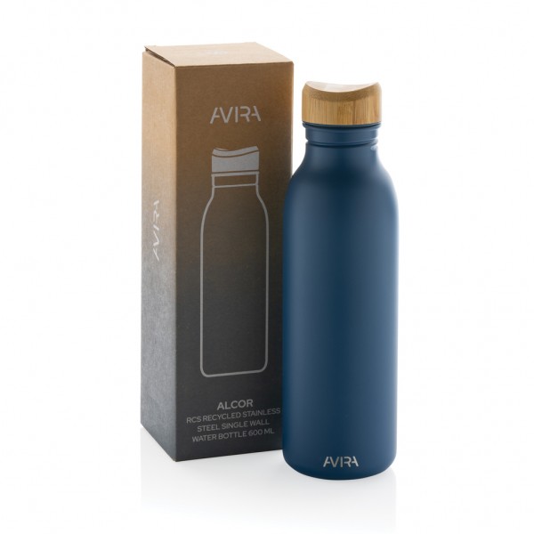 Avira Alcor 600ml Wasserflasche aus RCS rec. Stainless-Steel, navy blau