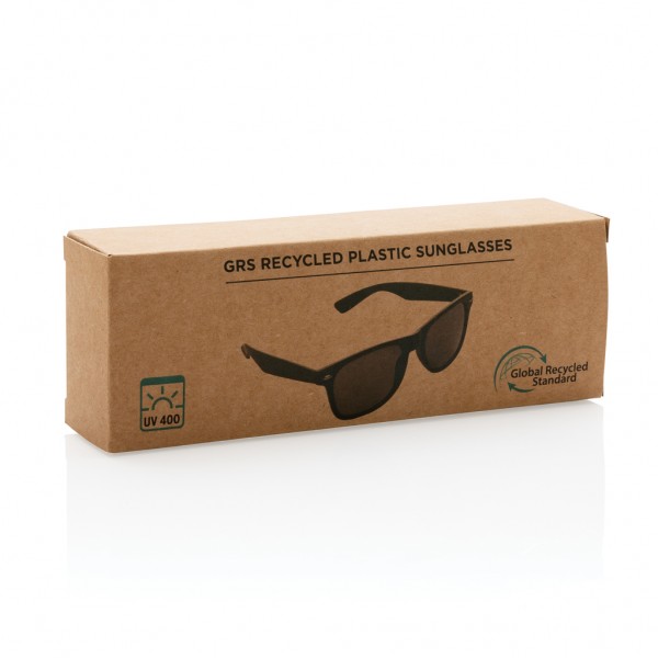 Sonnenbrille aus GRS recyceltem PC Kunststoff, schwarz