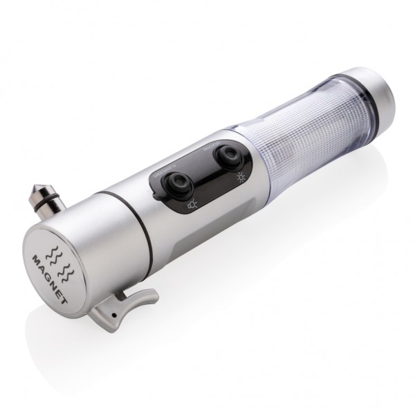 Notfalllicht mit Nothammer, silber