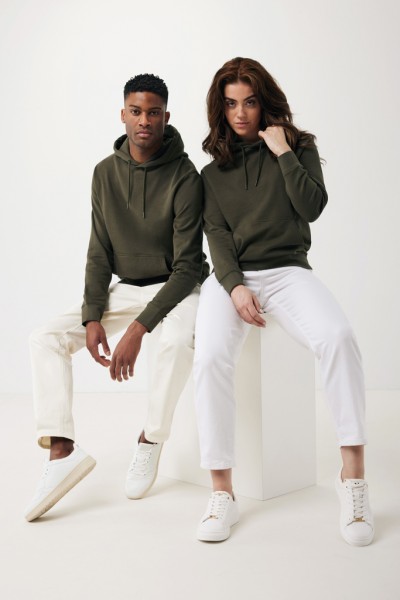 IQONIQ Rila Lightweight Hoodie aus recycelter Baumwolle, khaki M