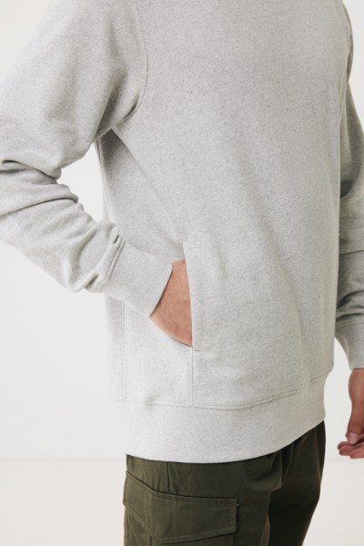 IQONIQ Yengo Hoodie mit Seitentaschen aus rec. Baumwolle, light heather grey 4XL
