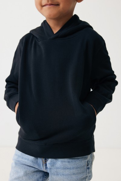 IQONIQ Yengo KidsHoodie mit Seitentaschen aus rec. Baumwolle, schwarz 1314