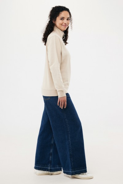 IQONIQ Elgon Quarter-Zip-Sweater aus rec. Baumwolle, desert L