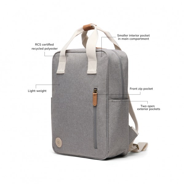 VINGA Sortino RCS Rucksack, grau