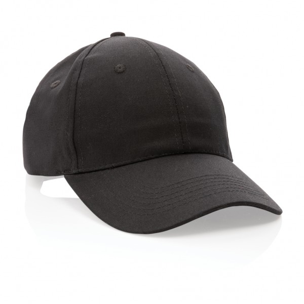 Impact 6 Panel Kappe aus 190gr rCotton mit AWARE™ Tracer, schwarz