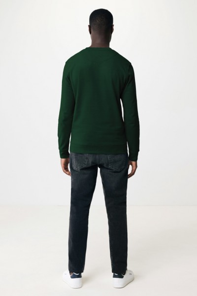 IQONIQ Zion Rundhals-Sweater aus recycelter Baumwolle, forest green L