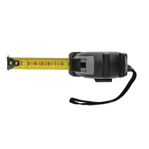 Grip 5m/19mm Maßband aus RCS recyceltem Kunststoff, grau