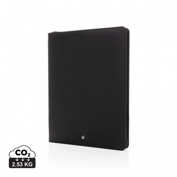 Swiss Peak Heritage RCS rPU A4 Portfolio mit Reißverschluss, schwarz