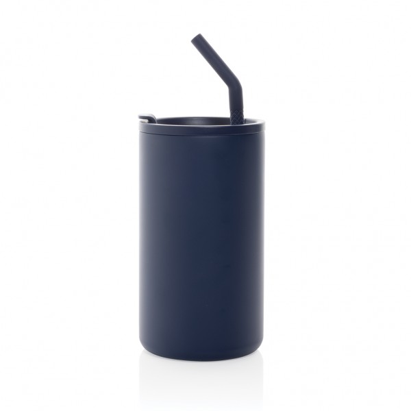 Cube Becher aus RCS recyceltem Stahl 800ml, navy blau