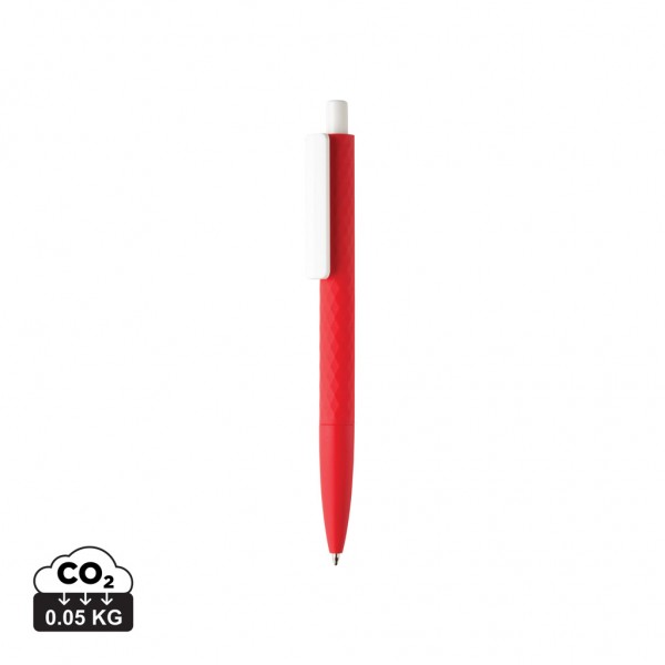 X3-Stift mit Smooth-Touch aus RCS recyceltem ABS, rot