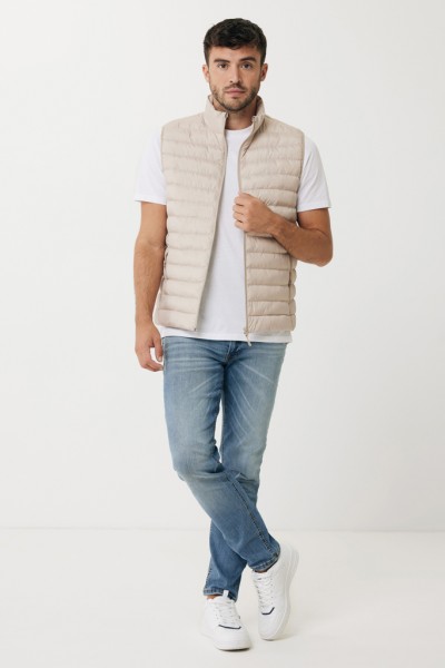 IQONIQ Meru Herren Bodywarmer aus recyceltem Polyester, beige M