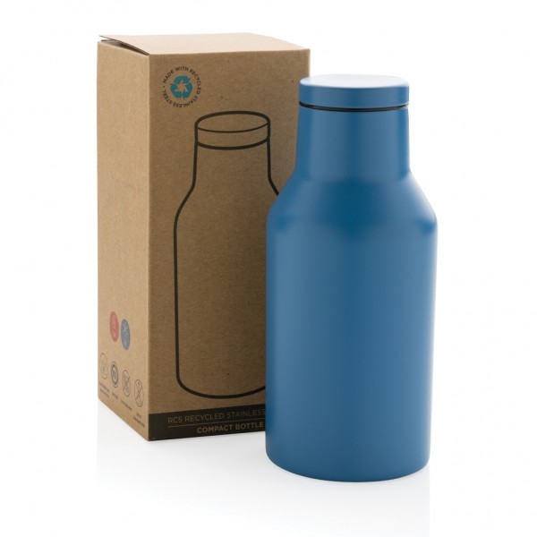 RCS recycelte Stainless Steel Kompakt-Flasche, blau