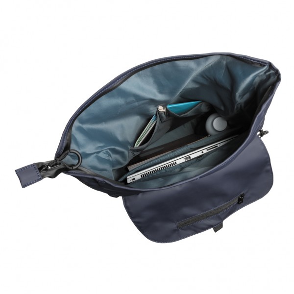 Impact AWARE™ RPET wasserabweisender 15.6` Laptop-Rucksack, navy blau