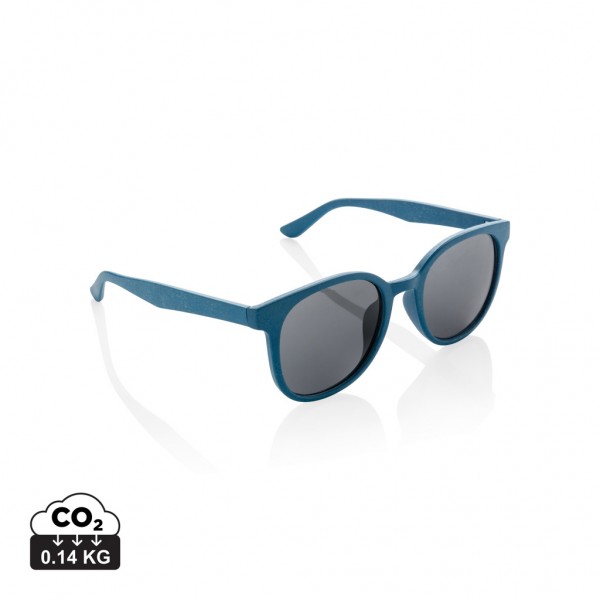 Weizenstroh Sonnenbrille, blau