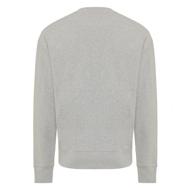 IQONIQ Kruger Relax-Rundhals-Sweater aus recycelt. Baumwolle, heather grey XL