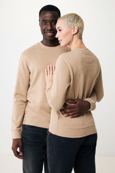 IQONIQ Denali ungefärbt. Rundhals-Sweater aus recycelter BW, heather brown XL