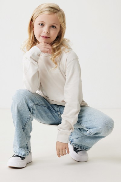 IQONIQ Yengo KidsHoodie mit Seitentaschen aus rec. Baumwolle, ivory white 910
