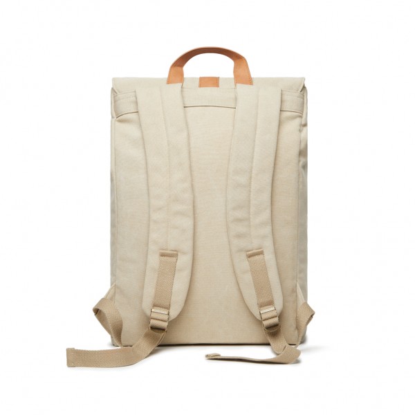 VINGA Bosler Rucksack aus GRS recyceltem Canvas, beige