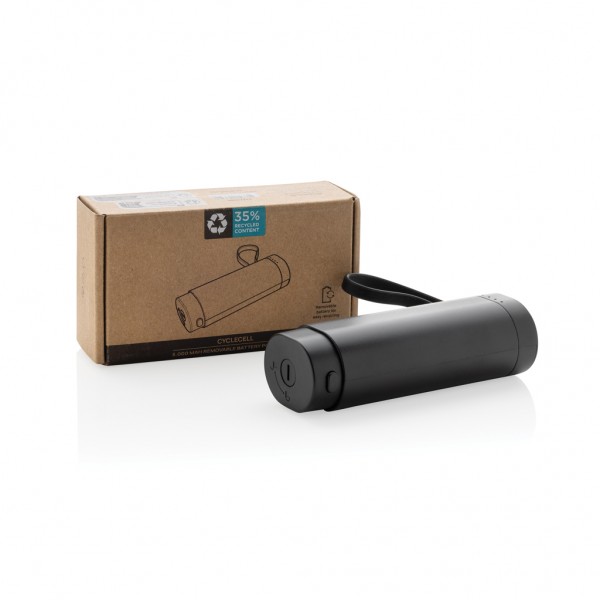 CycleCell 5000mah Powerbank mit herausnehmbarer Batterie, schwarz