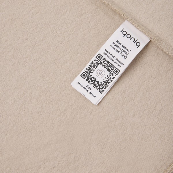 IQONIQ Zion Rundhals-Sweater aus recycelter Baumwolle, desert XS