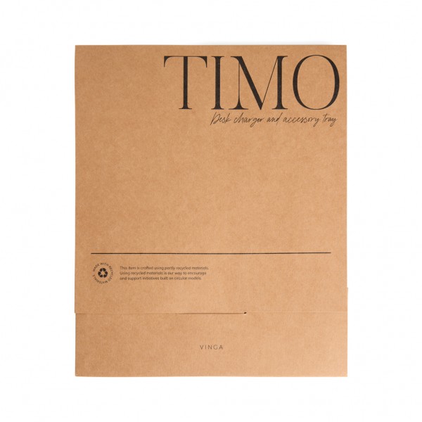 VINGA Timo RCS Desk-Charger und Ablage, braun