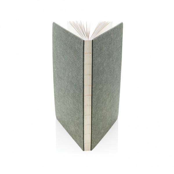 Phrase GRS-zertifiziertes A5-Notizbuch aus recyceltem Filz, grün