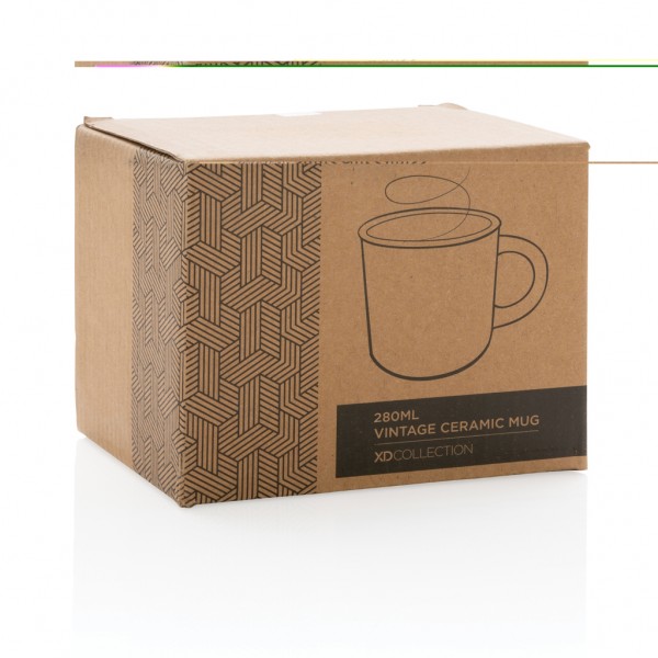 Vintage Keramiktasse, 280ml, grau