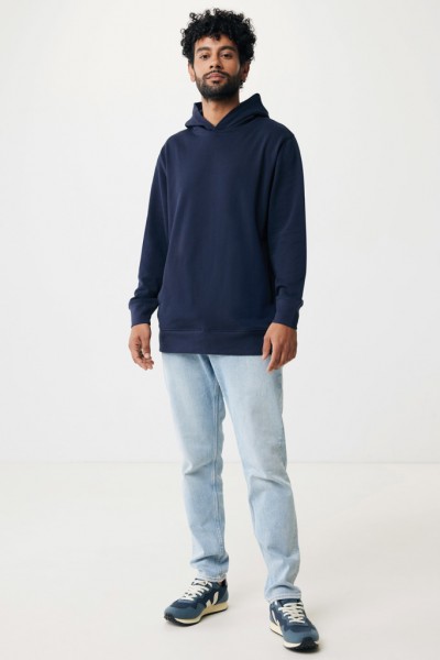 IQONIQ Yengo Hoodie mit Seitentaschen aus rec. Baumwolle, navy blau XXS