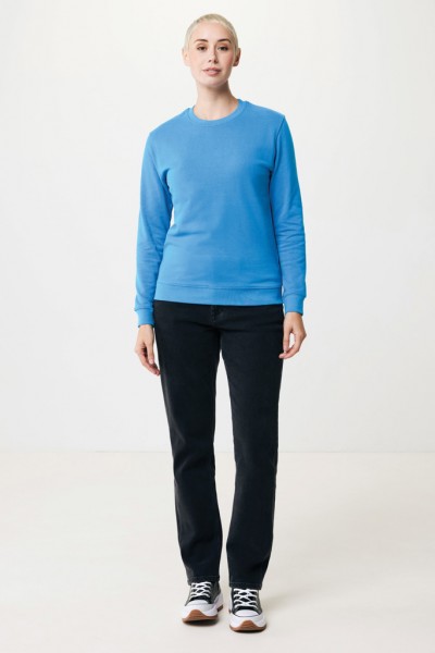 IQONIQ Zion Rundhals-Sweater aus recycelter Baumwolle, tranquil blue XXL