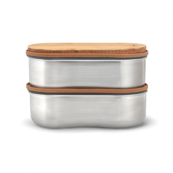 Black+Blum Stainless Steel Double Bento Box, grau