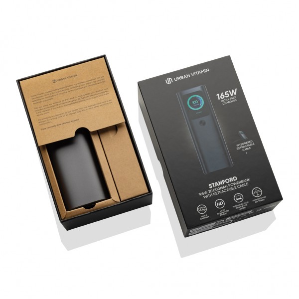 Urban Vitamin Stanford 165W 20.000mAh Powerbank, grau