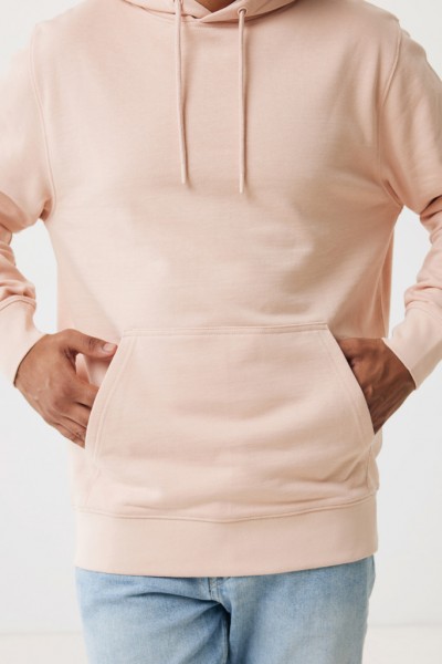 IQONIQ Rila Lightweight Hoodie aus recycelter Baumwolle, peach nectar XXS