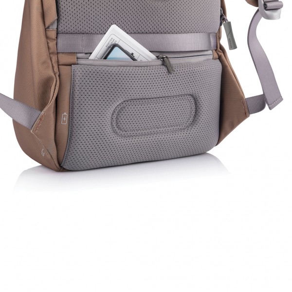 Bobby Soft, Anti-Diebstahl-Rucksack, braun