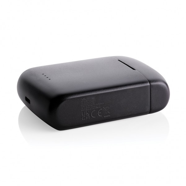 Skywave Solar-Kopfhörer aus RCS recyceltem Kunststoff, schwarz