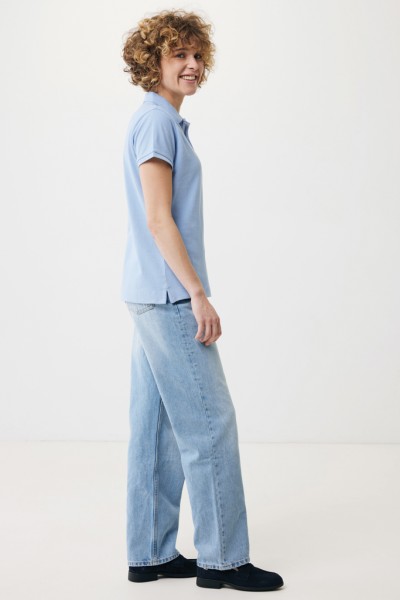 IQONIQ Yosemite Damen Piqué-Poloshirt aus rec. Baumwolle, sky blue XL